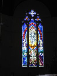 Rockhampton - St Josephs Stained Glass Window Behind Altar